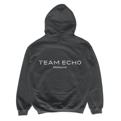 Back of hoodies featuring weather resistant 'Team Echo' rear print