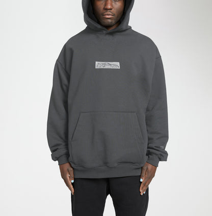 Front of the hoodie featuring MK4 embroidered logo on chest 